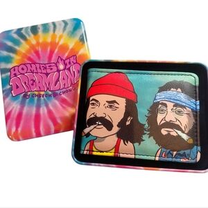 NIB Cheech and Chong Homies in Dreamland Smoking Tie Dye Bifold Wallet  (C17)